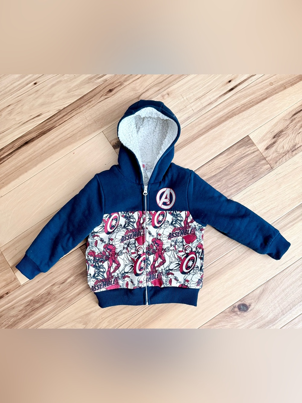 Marvel Sherpa hoodie size 3T